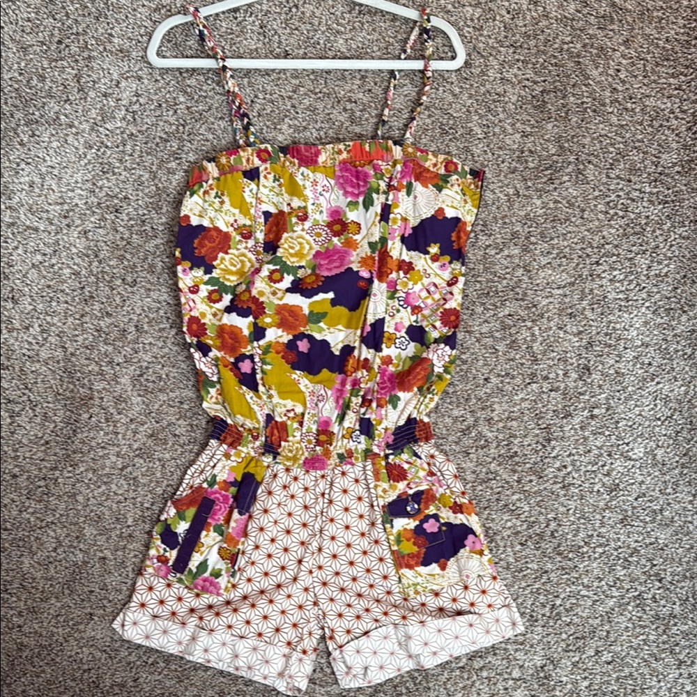 Desigual Multicolor Floral Shorts Jumpsuit